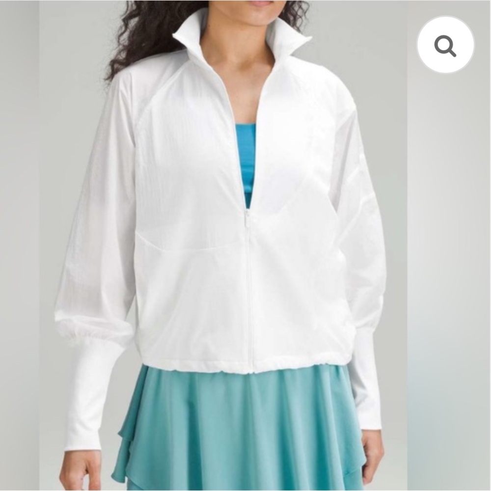 Lululemon Athletica White Zip-Up Jacket
